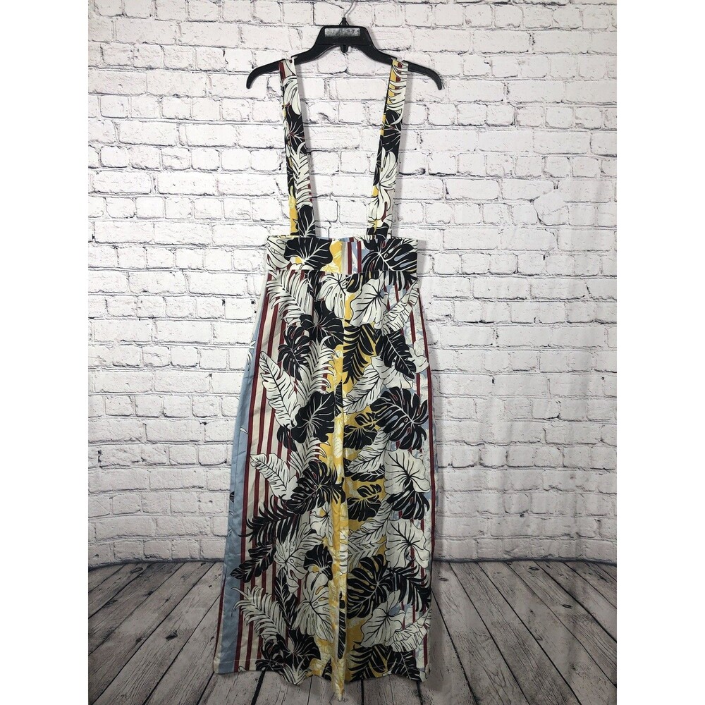 zhu Women's Tropical Floral Print Suspender Jumpsuit Multicolor Size S